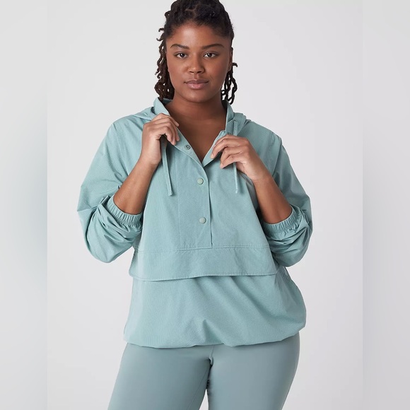 Livi Active Jackets & Blazers - Livi Active Snap-Front Textured Woven Windbreaker Pullover